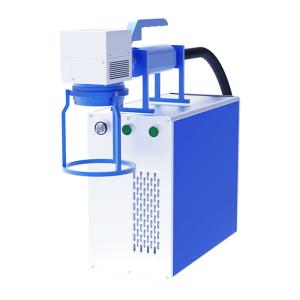 China Mini Fiber Laser Marking Machine Steel Black Anodized Aluminium Fiber Laser Engraver factory