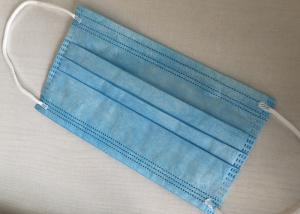 China Self Protective Blue Disposable Face Mask High Breathability Skin Friendly factory