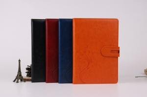 China Discoloration leather mounting notebook with buckle factory
