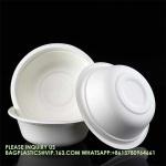 Disposable Bagasse Food Box To Go Lunch Paper Bowl 22 OZ Heavy Duty Bagasse