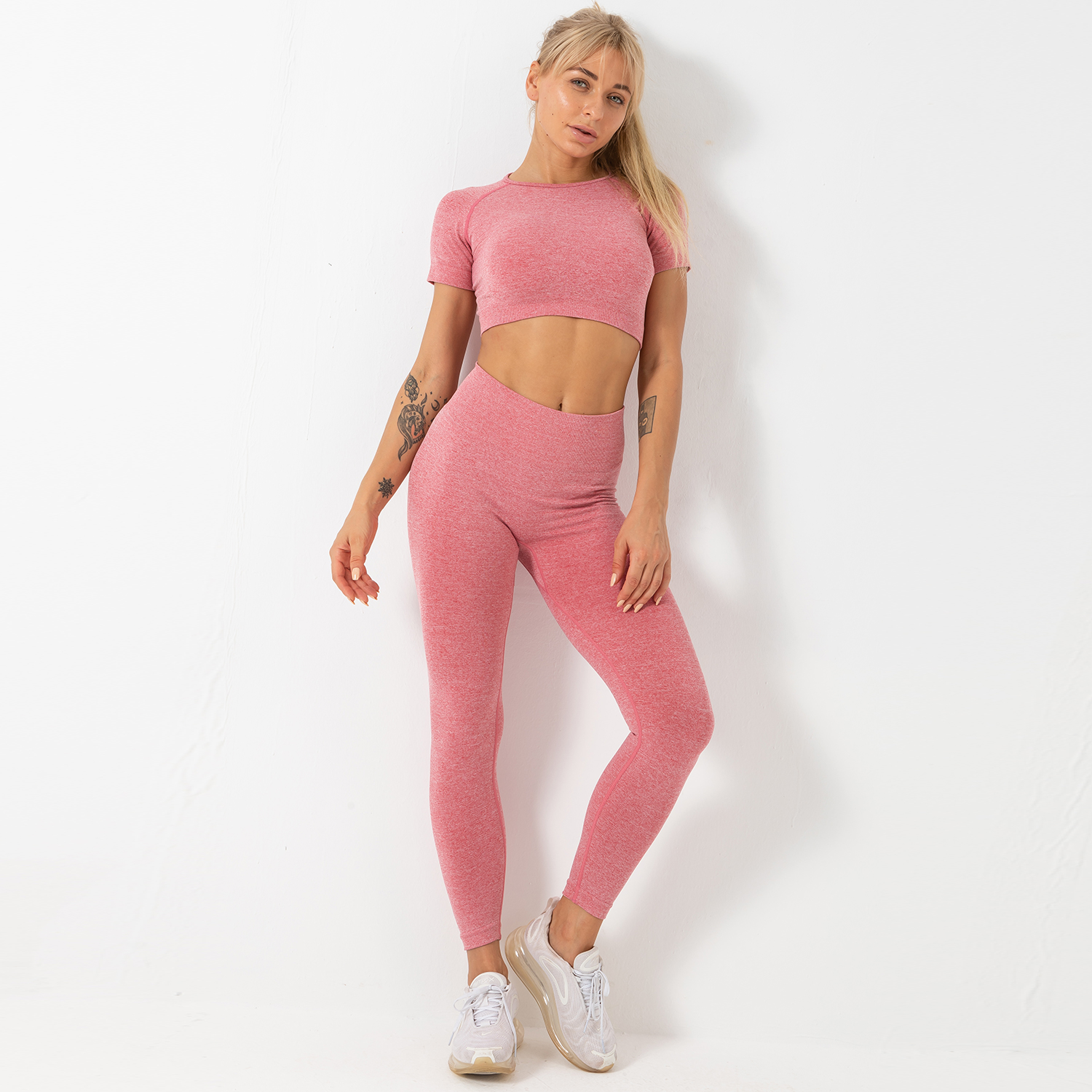S/M/L Activewear Gym Women Workout Sets Yoga Leggings Seamless Yoga Set by HEXIN