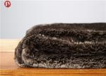 Classic two-tones Faux Fur Blanket Dark Brown 35mm Pile Height artificial fur