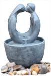 Home Decoration Cast Stone Fountains Small Abstract Figure Nude Couple Water