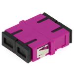Flangeless SM MM SC Duplex Fiber Optic Adapter Green Blue Beige Aqua Violet