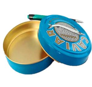 China 125g 250g Caviar Packaging Tin Box Can Custom Color ISO 9001 Approved factory