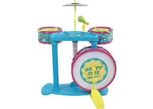 China Colorful Kids Musical Instrument Toys Jazz Drums With Cymbal And Microphone factory