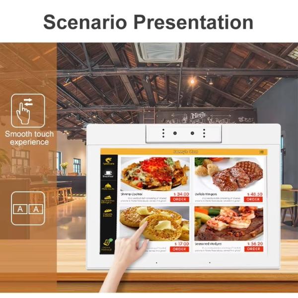 China desktop 10.1inch L shape android tablet pc wifi NFC touch screen quad core smart office self-service kiosk business use factory