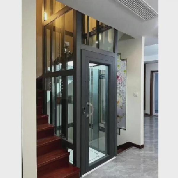Industrial Feeling Traction Home Elevator Without Machine Room 400kg Customized
