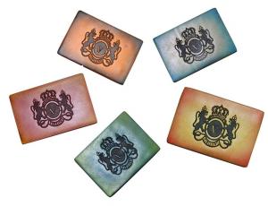 China Personalized color Embossed logo printing oil Leather Patches for Jeans factory