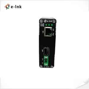 China Light Weight Fast Ethernet Media Converter 1 Port 100/1000X SFP To 1 Port 10/100/1000T 90W PoE+ factory