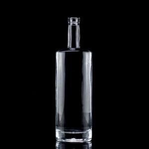 China 1750ml 1000ml Glass Bottles for Liquor Customized Round Vodka Bottle Versatile Usage factory