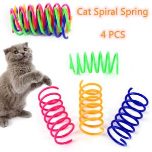 China Best Interactive Plastic Cat Spiral Spring For Swatting, Biting, Hunting Kitten Toys factory
