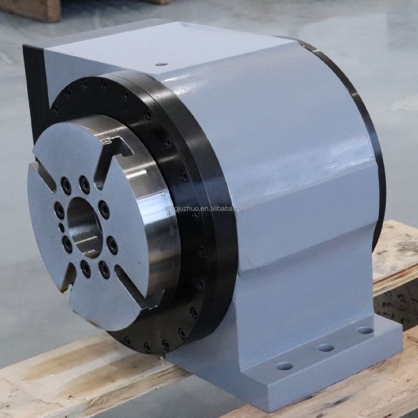High rigidity direct-drive torque motor 4th axis rotary table - close-up detail