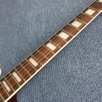 Hollow body jazz electric guitar, Double F holes Chestnut skin electric guitar