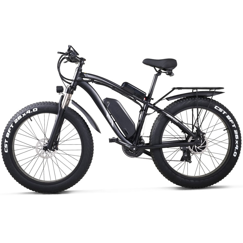 48V 1000W Motor Fat Tyre Electric Bicycles with 48V 17Ah Battery and Blue Screen Display