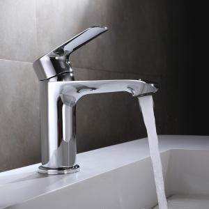China Brass Modern Single Hole Single Handle Basin Mixer in Chrome factory