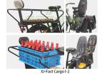 Red Alloy Frame Electric Cargo Bike With Brushless Motor 48V Mechanical Disc