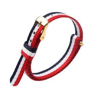 China 20mm Narrow Nylon Strap Watch Bands With Delicate Hardware PVD factory