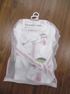 China towels set for baby,non-twist woven terry cotton fabric products gift set factory