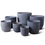Charming Handmade Ceramic GRC Planter Pots Round Shape Weather Resistant