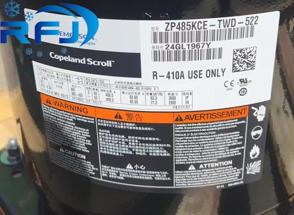 Low-Temperature Scroll Compressor ZP485KCE-TWD-522 For Commercial Refrigeration