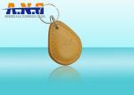 125KHz Printable Passive Rfid Key Fob , PU rfid key tag For Time Attendance