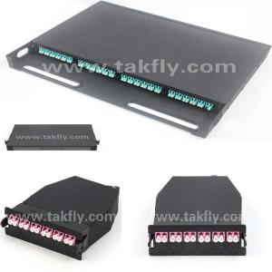 China Fiber Optic MPO Patch Panel MPO Cassette 12 Cores High Density factory