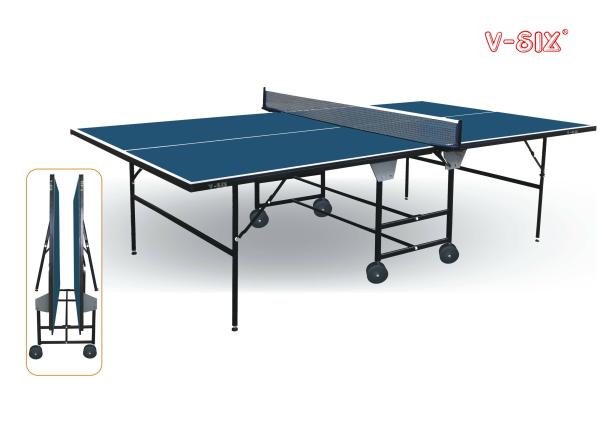 Full Size Table Tennis Table With Blue Top , Steel Material Cheap Table Tennis