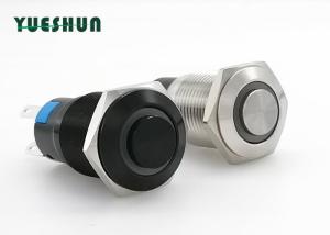 China Black Oxidized Aluminum 16mm Push Button Switch , Self Locking Push Button Switch on sale