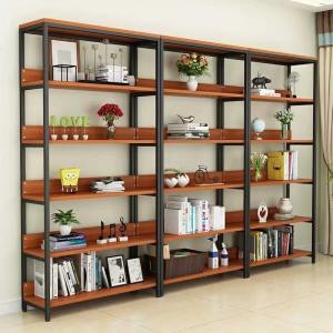 China Heavy Duty Metal Frame Wood Shelves Powder Coating Carbon Steel Optional Color factory
