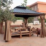 Steel Aluminium Pergola Outdoor Hardtop Gazebo Victorian Style Gazebo