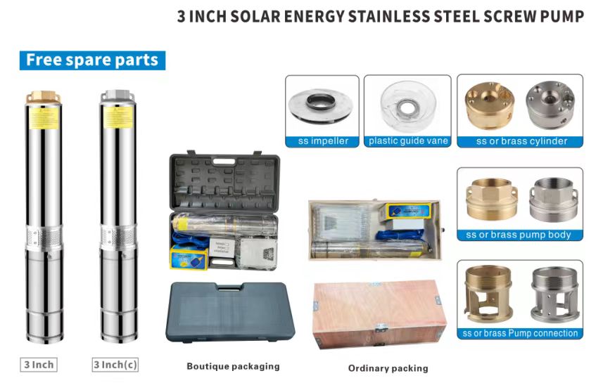 Professional supplier submersible deep well 750W 1HP agriculture borehole solar water pump with solar panels