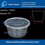 1250ml disposable plastic microwave bowl mold/disposable plastic salad bowl with