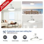 Space Saving Invisible LED Ceiling Fan Light with Retractable Blades in Mordern