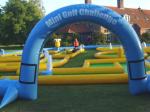 Popular Crazy Inflatable Sports Games , Inflatable Golf Race Field For Event