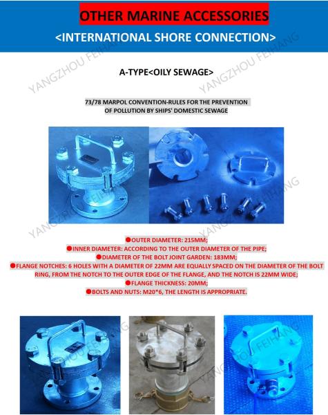 Oil Sewage Shore Connection 20-150A Application For Oil And Sewage Material :