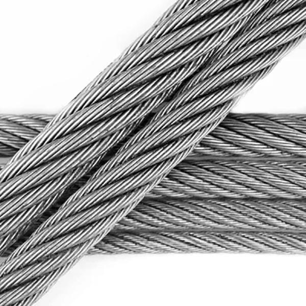 6*24 7FC 20mm Galvanized Steel Wire Rope for Trawl Fishing Hot DIP Surface Non