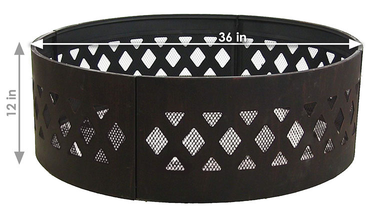 Outdoor Patio Backyard Garden Bonfire Camping Fire Pit Ring with Poker 360 Degree Round