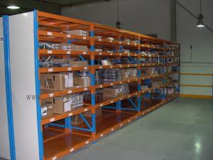 China 7 Level Stainless Steel Shelving With Side Panel Blue / Orange / Grey Color factory