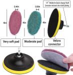 7 Piece 0.4 kg 4 Inch Drill Drill Cleaning Brush For Grout Floor Tub Shower Tile