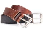 Men 'S Vintage Leather Classic Jean Belt With Zinc Alloy Pin Prong Buckle