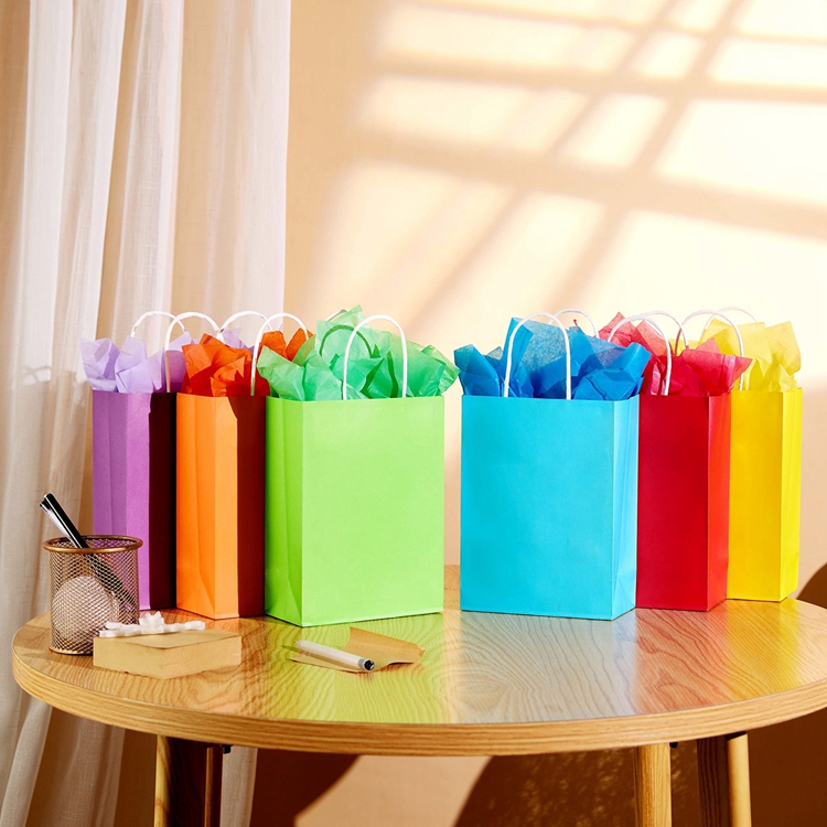 Handmade Low MOQ Degradable Strong Cute Small Gift Candy Kraft Paper Bag For Parties