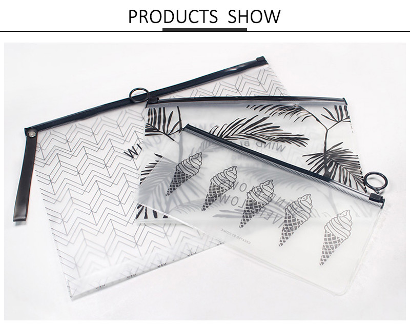 Cartoon Clear Woman Portable Transparent Travel Pvc Makeup Bag