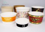 PE Paper Ice Cream Cup Containers Colorful Design Double Sided Food Safe Grade
