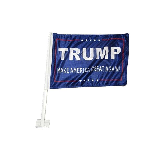 Car Trump Flags Screen Printed Screen Digital Printing Single Sided Or Double