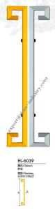 China Stainless steel door handle HL6039, dia38 X 25 X 1200 factory