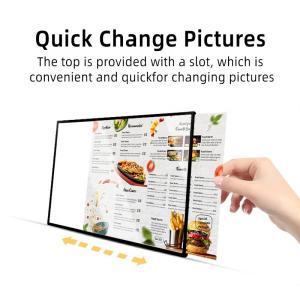 Indoor Customized Aluminum Hanging Frame Ultra Slim LED Light Box for Menu