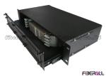 2U Rack Mounted Fiber Patch Panel Big Capacity Fiber Optic Terminal Box 48