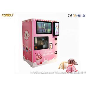 China 20L Coin Operated Ice Cream Robot Vending Machine 32&quot; Screen factory