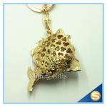 Lovely Goldfish Fish Cute Crystal Rhinestone Charm Pendant Purse Car Key Ring